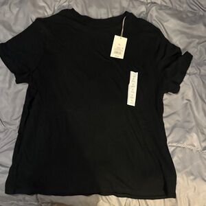 a new day Black Short Sleeve Crewneck Tee